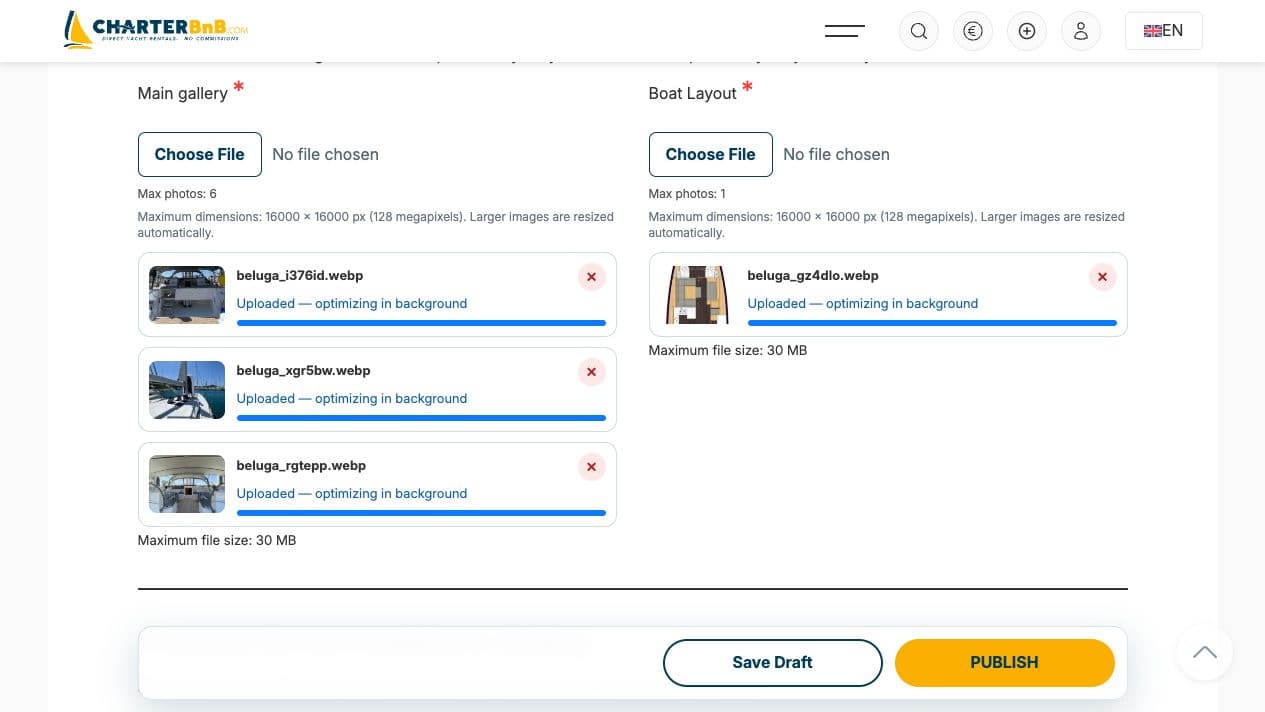 CharterBnB Smart Guide staging screenshot