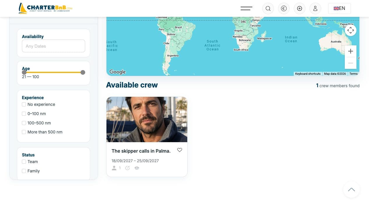 CharterBnB Smart Guide staging screenshot