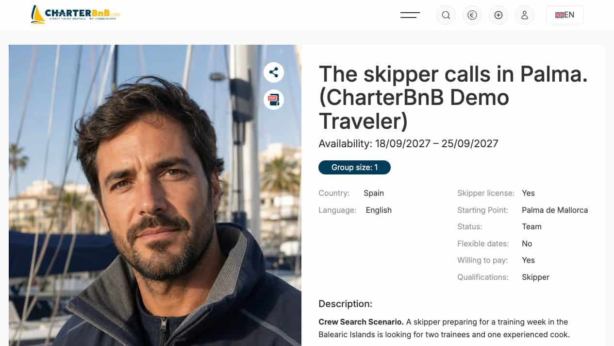 CharterBnB Smart Guide staging screenshot