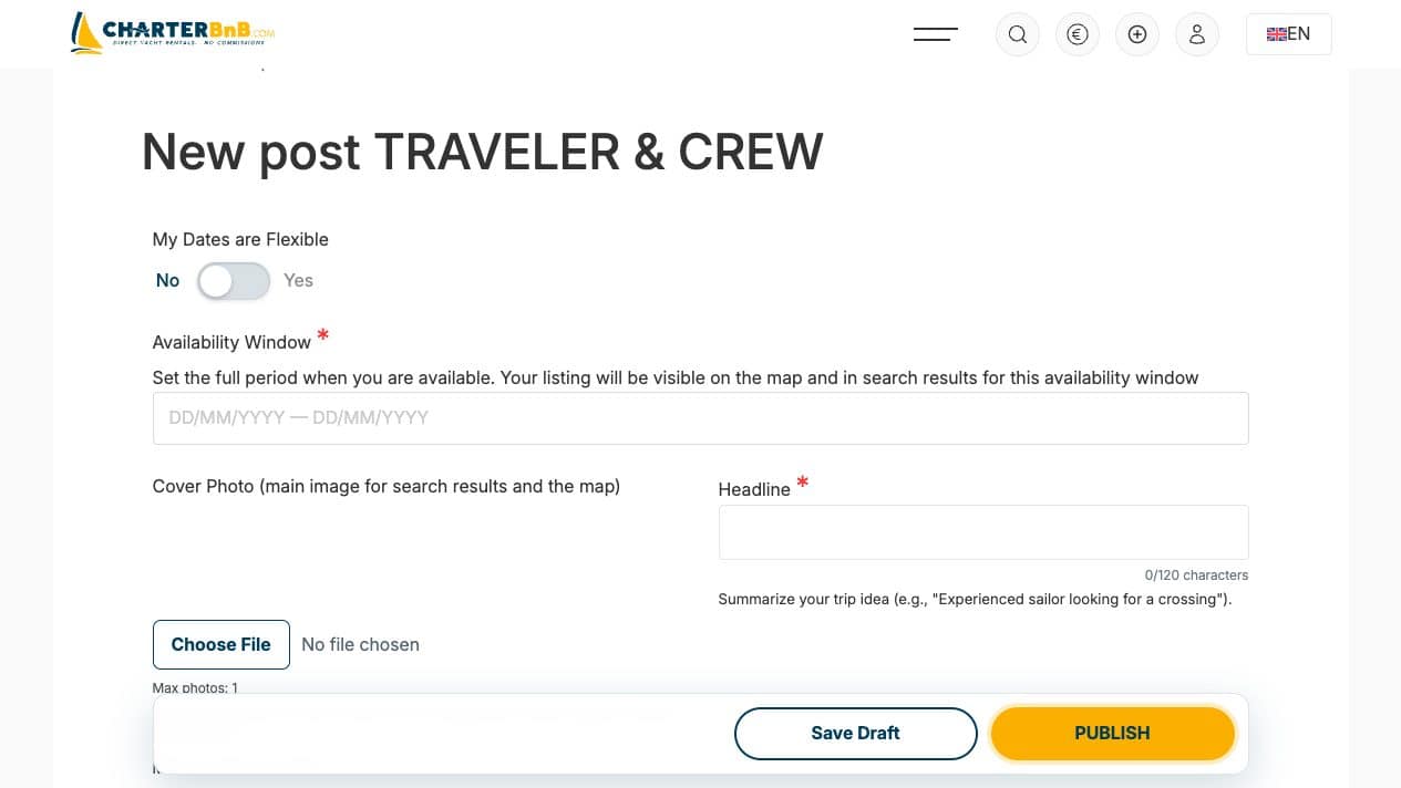 CharterBnB Smart Guide staging screenshot