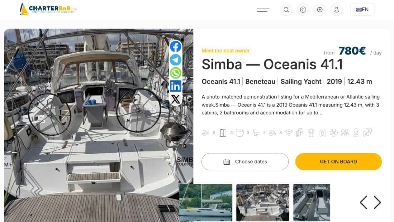 CharterBnB Smart Guide staging screenshot