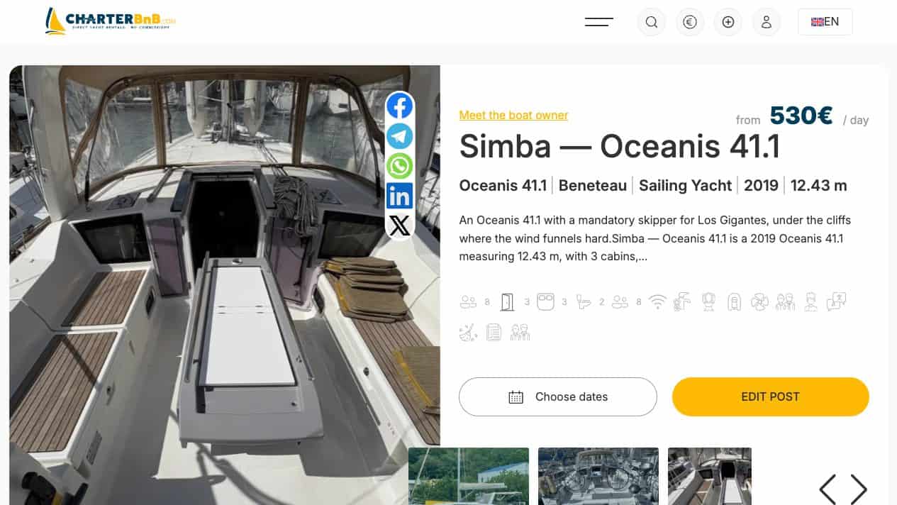 CharterBnB Smart Guide staging screenshot