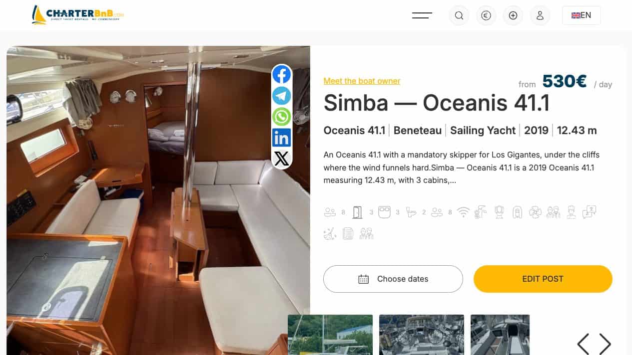 CharterBnB Smart Guide staging screenshot
