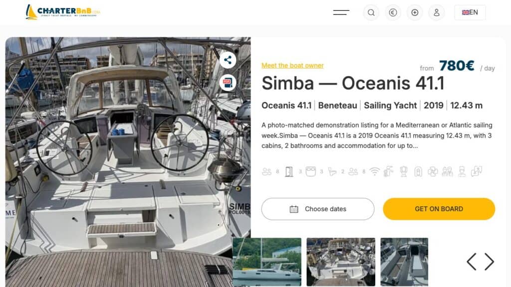 Create a PDF yacht listing