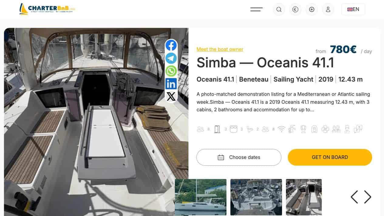CharterBnB Smart Guide staging screenshot
