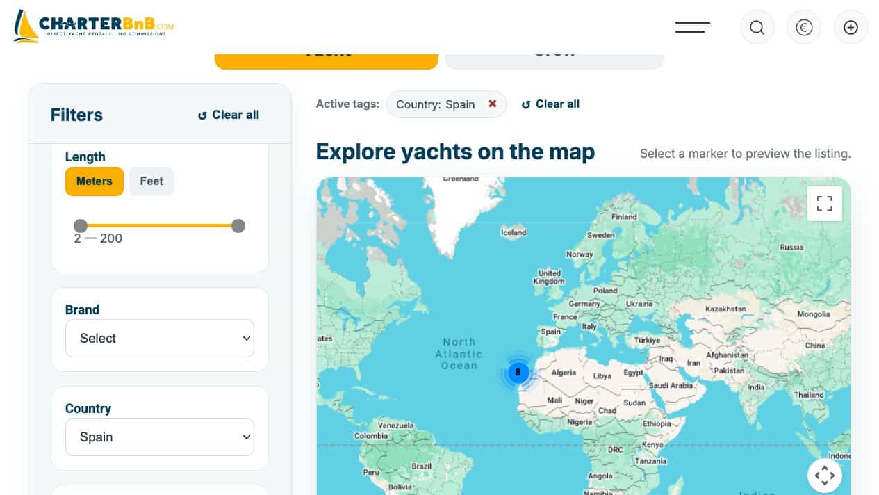 CharterBnB Smart Guide staging screenshot