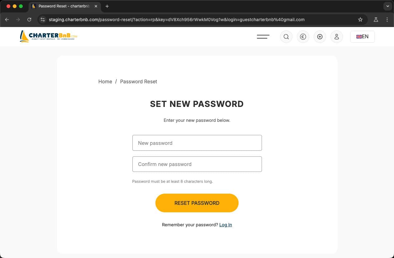 CharterBnB Smart Guide staging screenshot