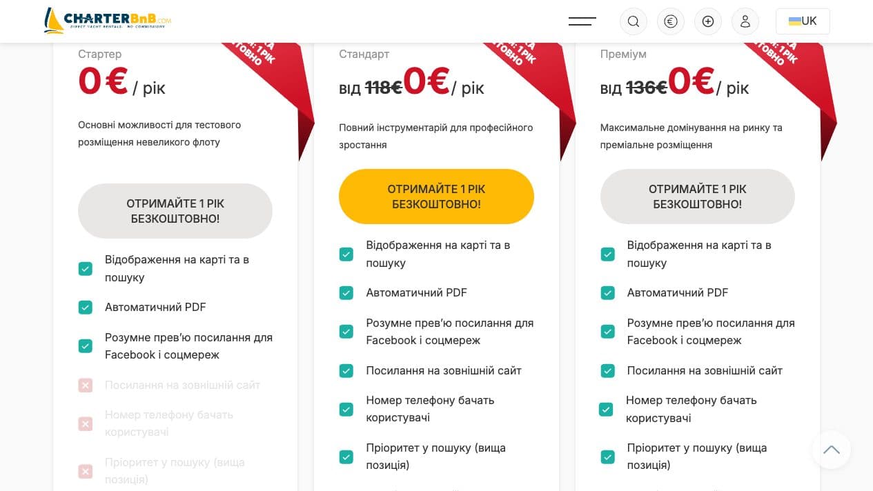CharterBnB Smart Guide staging screenshot